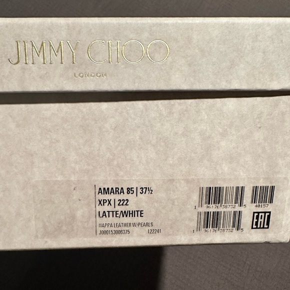 Jimmy Choo Amara 85 in Latte/White size 37.5 - Picture 4 of 4
